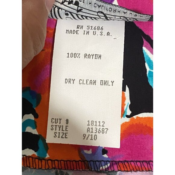 Vintage Retro All That Jazz Women’s Blazer 1 Button Floral Sz 9/10 Made In USA - Picture 8 of 9